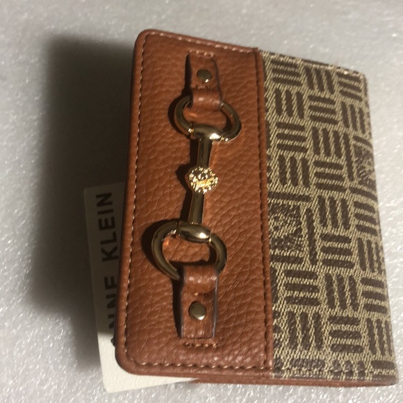 Anne Klein small fold brown wallet with golden details - Picture 13 of 13